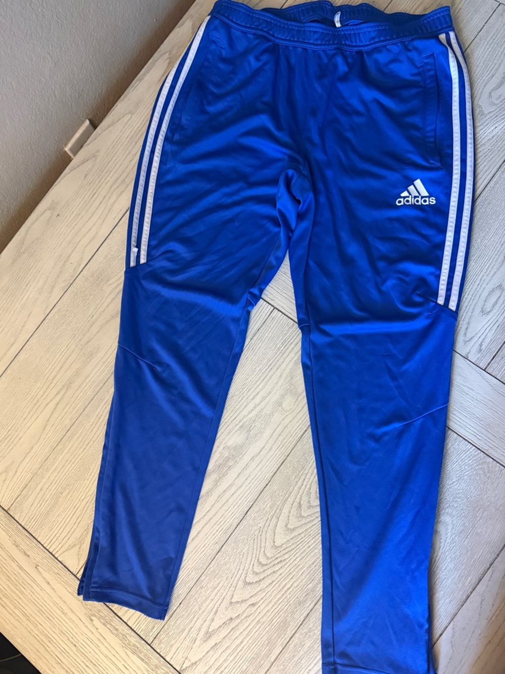 adidas Royal Blue Track Joggers with White Triple Stripes